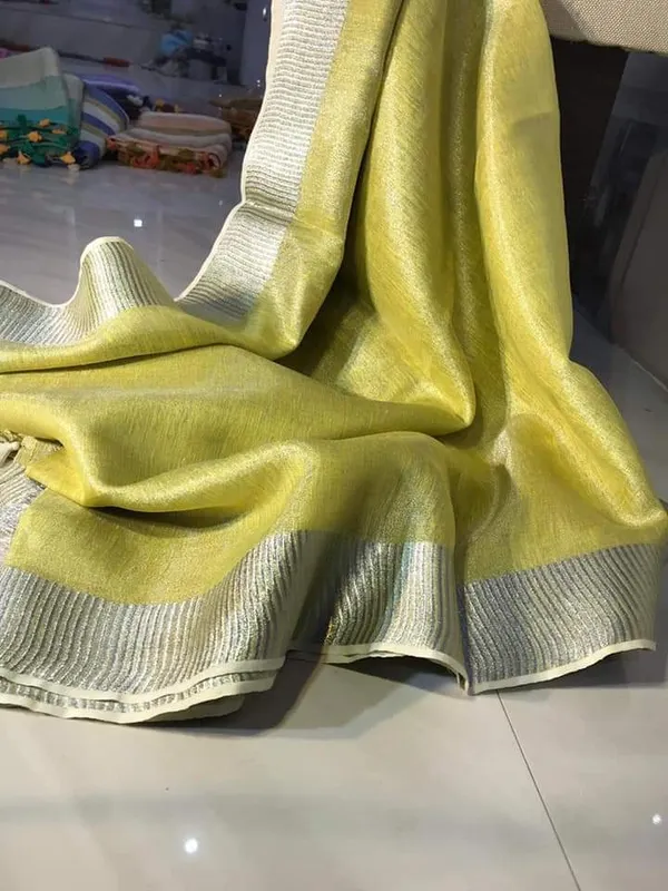 Ethereal_Pure_Tissue_Linen_Yellow_Handdyed_Saree