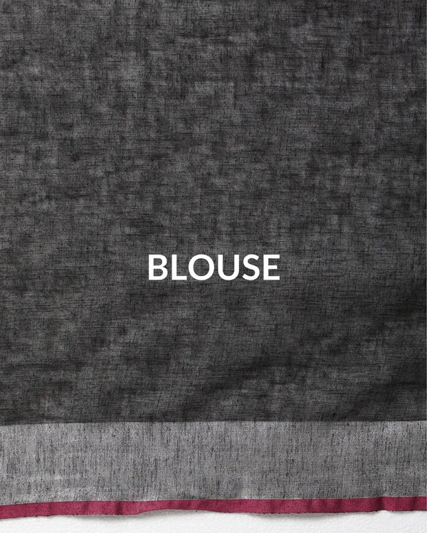 Tranquil_Handwoven_Pure_Linen_Black_Saree