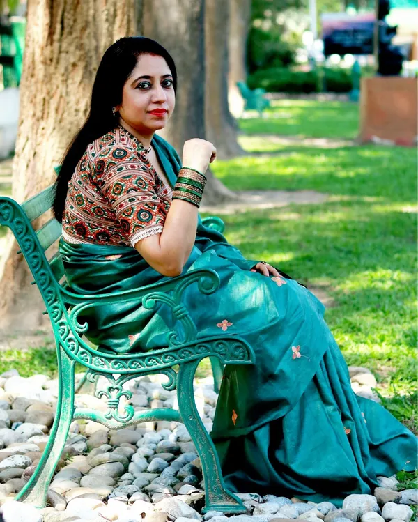 Silkmark_Pure_Tussar_Lucid_Embroidered_Green_Saree