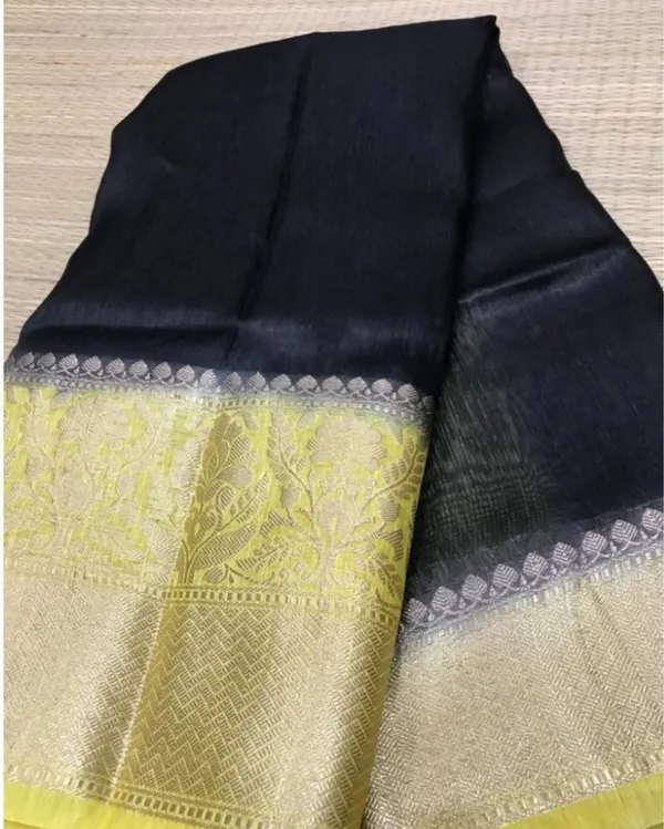 Serene_Banarasi_Silk_Linen_Black_Handloom_Saree