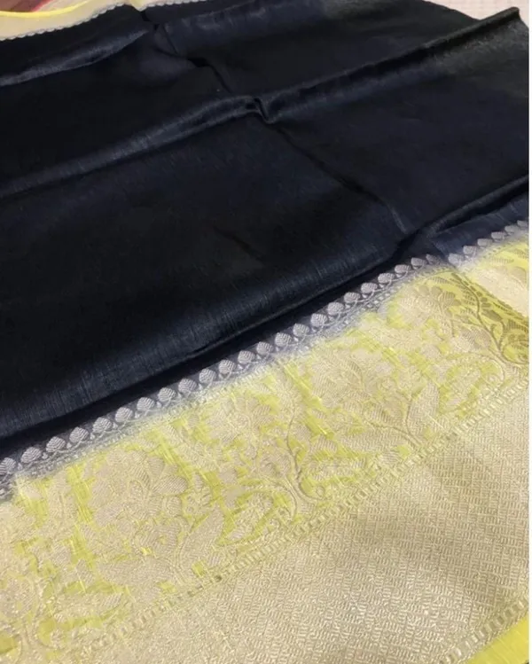 Serene_Banarasi_Silk_Linen_Black_Handloom_Saree