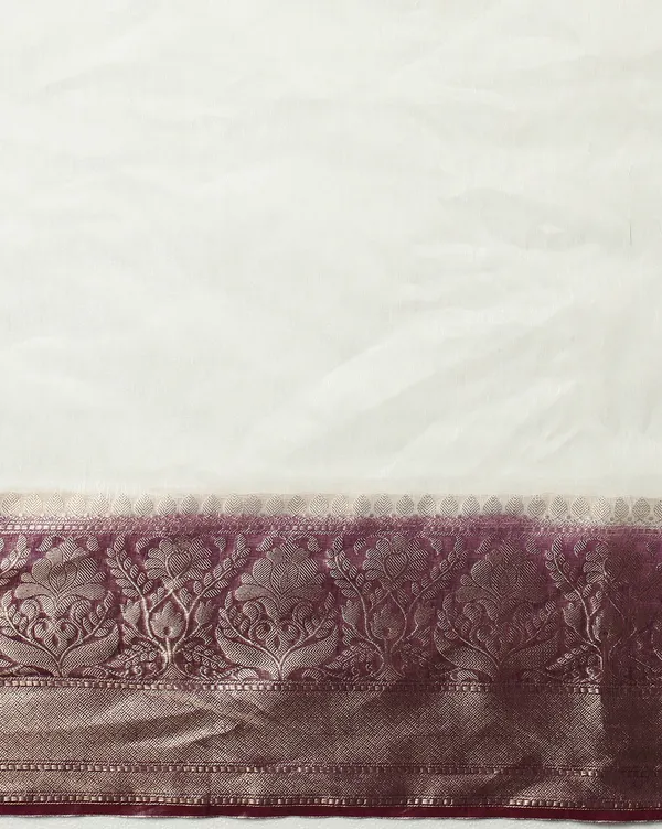 Lustrous_Banarasi_Silk_Linen_White_Handloom_Saree