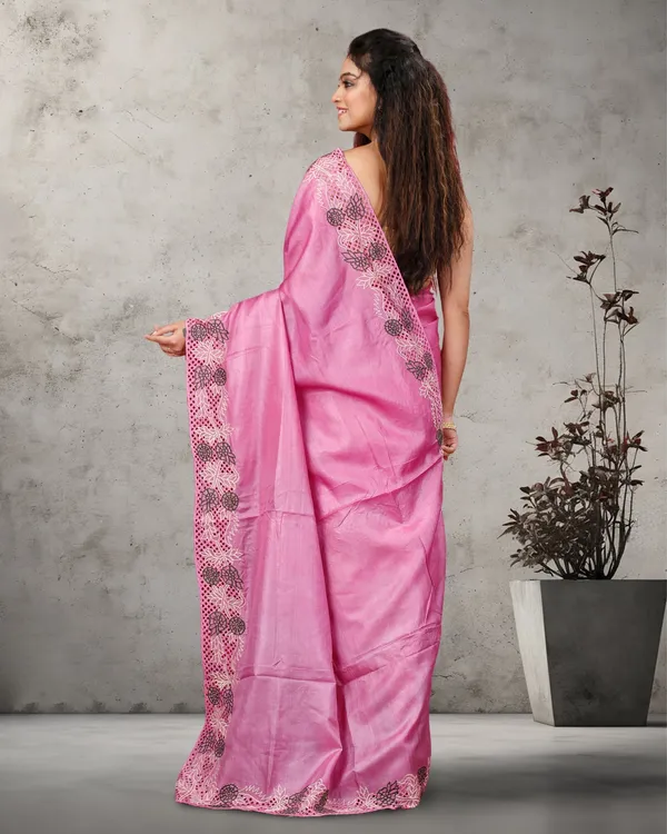 Silkmark_Certified_Lucid_Pure_Tussar_Cutwork_Pink_Saree