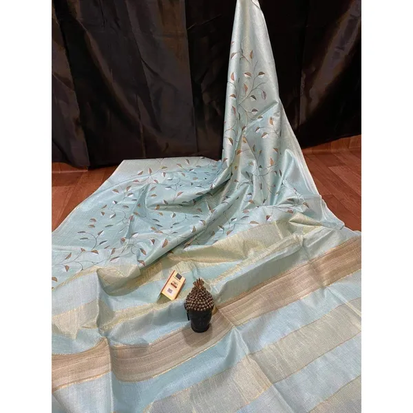 Silkmark_Dreamy_Eri_Tussar_Silk_Embroidered_White_Saree