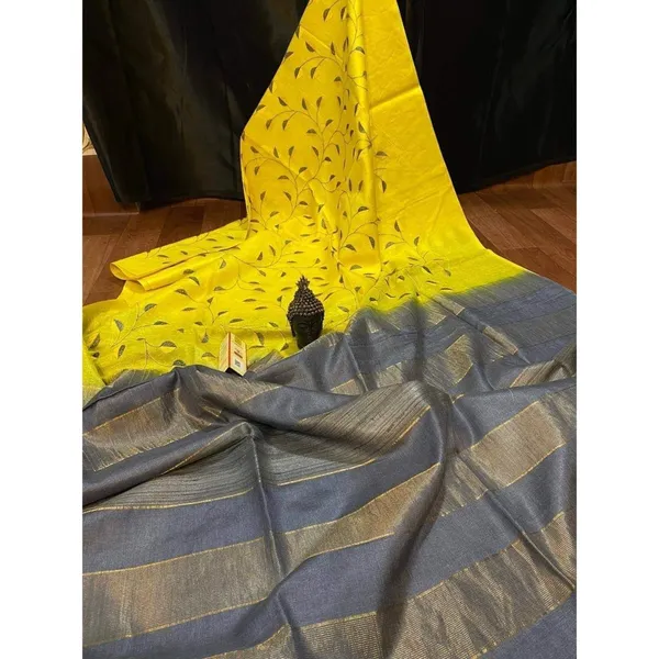 Silkmark_Lively_Eri_Tussar_Silk_Embroidered_Yellow_Saree