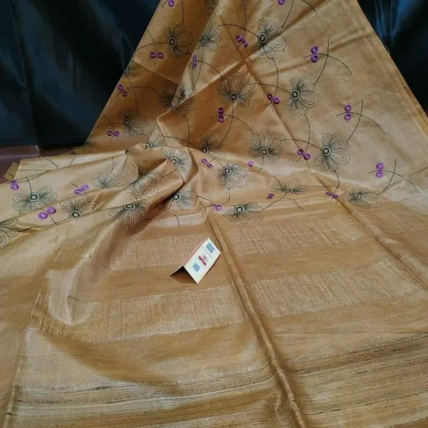 Silkmark_Idyllic_Eri_Tussar_Silk_Embroidered_Biege_Saree
