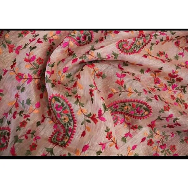 Vivid_Silk_Linen_Embroidered_Peach_Saree