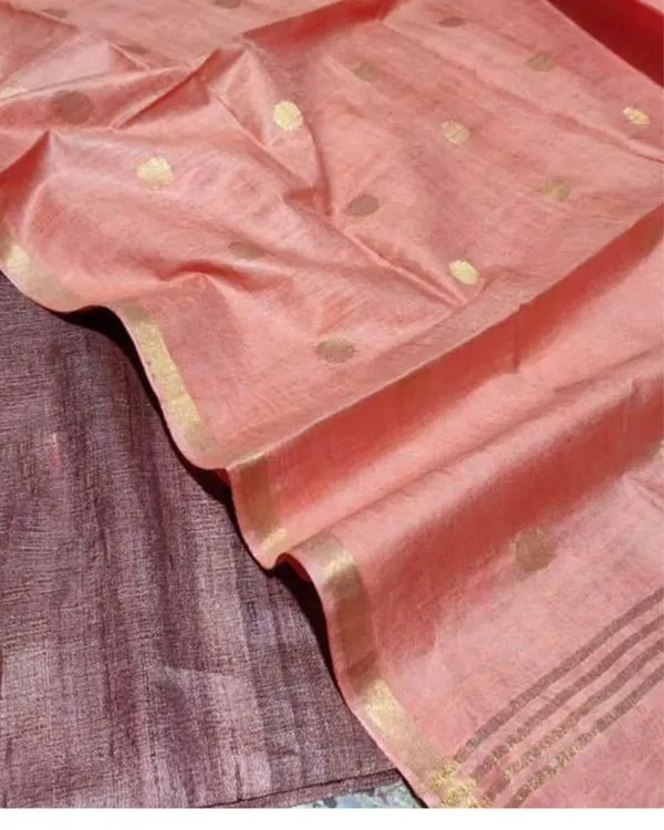 Silkmark_Tussar_Wine_Top_Katan_Silk_Orange_Dupatta