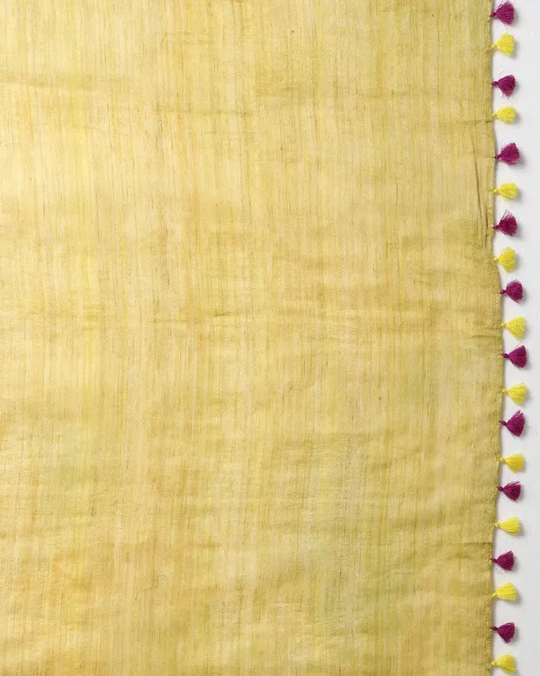 Silkmark_Ghicha_Tussar_Intricate_Yellow_Saree