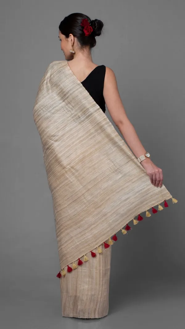 Silkmark_Ghicha_Tussar_Thoughtful_Beige_Saree