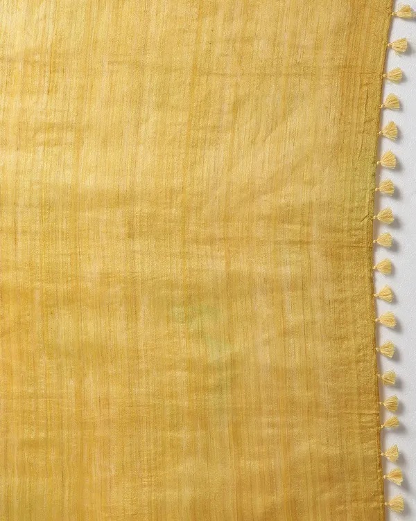 Silkmark_Ghicha_Tussar_Captivating_Mustard_Saree