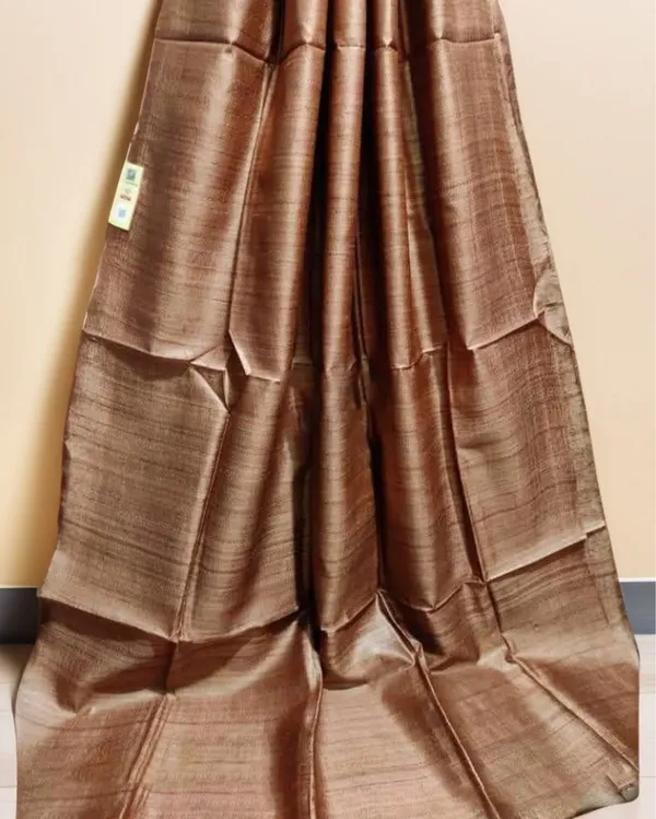 Silkmark_Ghicha_Tussar_Mysterious_Brown_Saree
