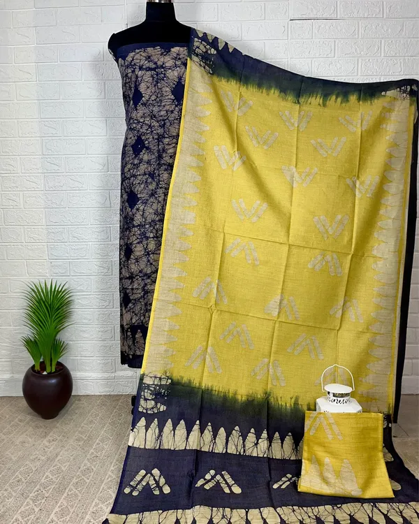 Blissful_Khadi_Cotton_Wax_Batik_Hand_Dyed_Blue_Suit