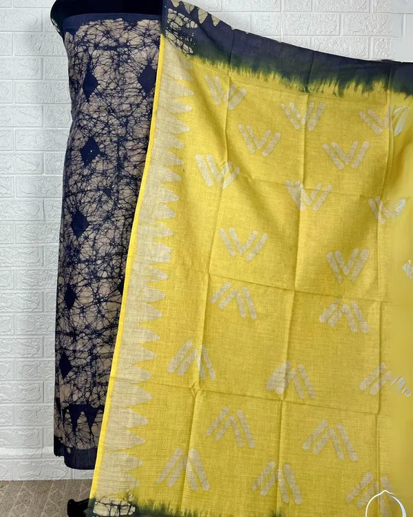 Blissful_Khadi_Cotton_Wax_Batik_Hand_Dyed_Blue_Suit
