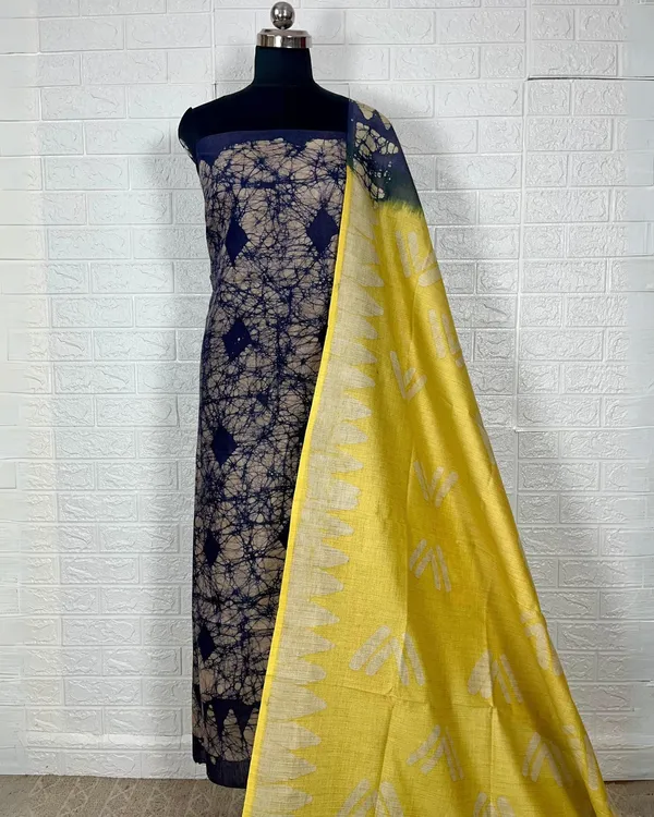 Blissful_Khadi_Cotton_Wax_Batik_Hand_Dyed_Blue_Suit