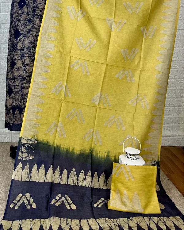 Blissful_Khadi_Cotton_Wax_Batik_Hand_Dyed_Blue_Suit