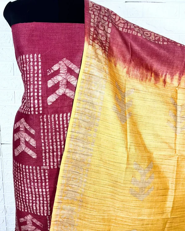 Dazzling_Khadi_Cotton_Wax_Batik_Hand_Dyed_Red_Suit