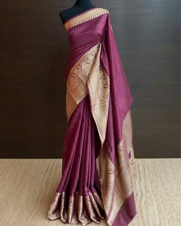 Eclipsing_Banarasi_Silk_Linen_Handloom_Purple_Saree