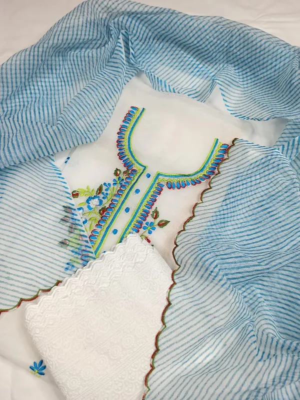 Embroidered_Beaming_Kota_Doria_White_Suit_(Top+Dupatta+Bottom)