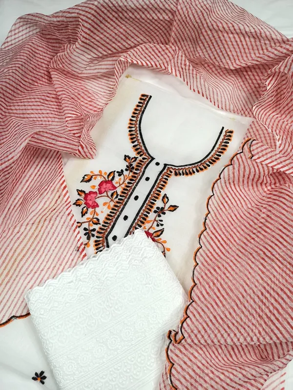 Embroidered_Bright_Kota_Doria_White_Suit_(Top+Dupatta+Bottom)