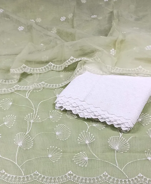 Embroidered_Modern_Kota_Doria_Green_Suit_(Top+Bottom+Dupatta)