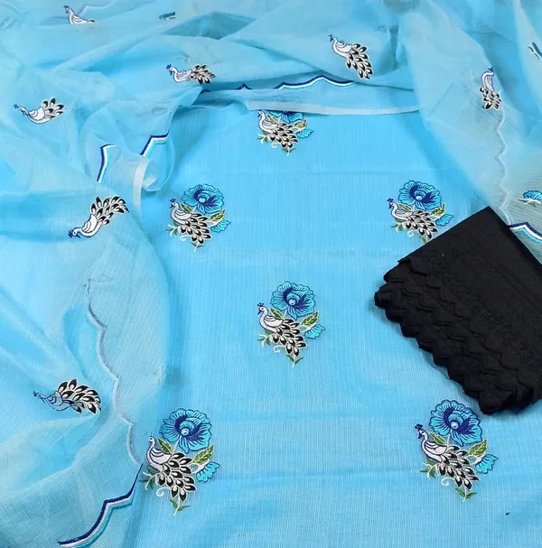 Embroidered_Dreamy_Kota_Doria_Blue_Suit_(Top+Bottom+Dupatta)