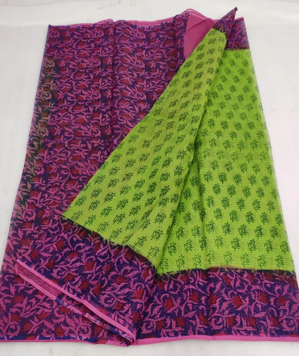 Lively_Kota_Doria_Blockprinted_Green_&_Purple_Saree