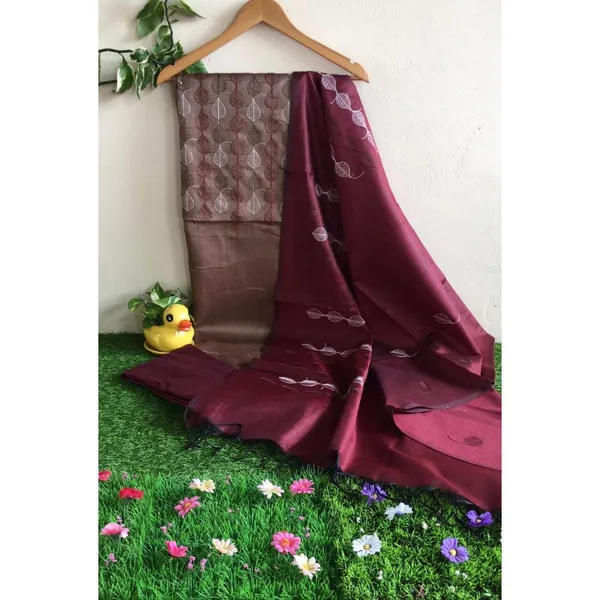 Katan_Silk_Embroidered_Brown_&_Maroon_Suit