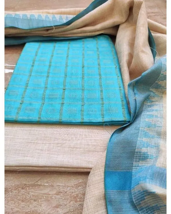 Timeless_Khadi_Cotton_Handcrafted_Blue_Suit