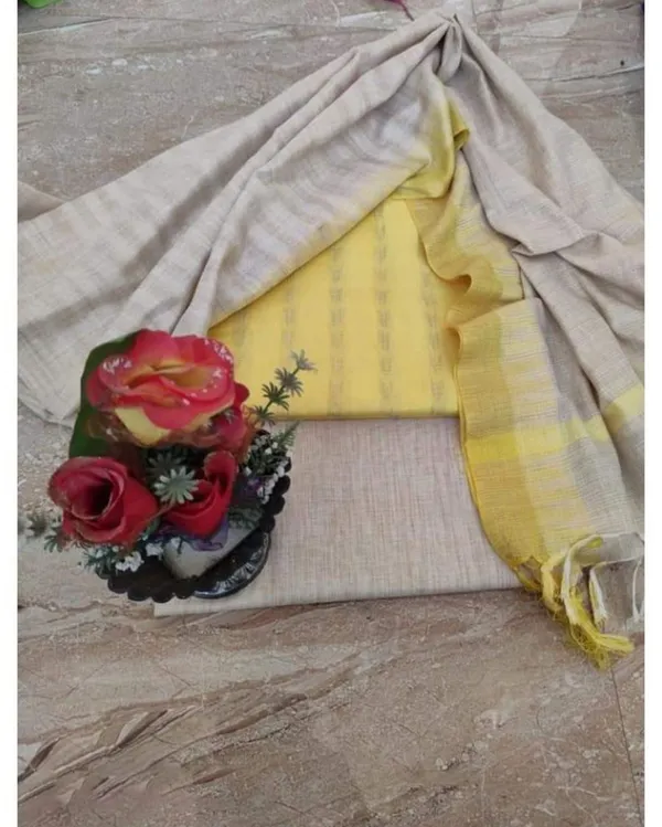 Timeless_Khadi_Cotton_Handcrafted_Yellow_Suit
