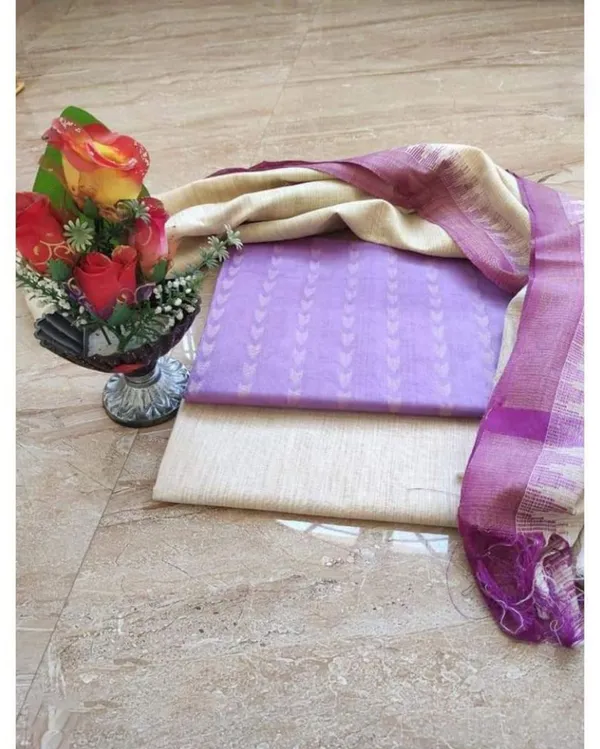 Adorable_Khadi_Cotton_Handcrafted_Violet_Suit