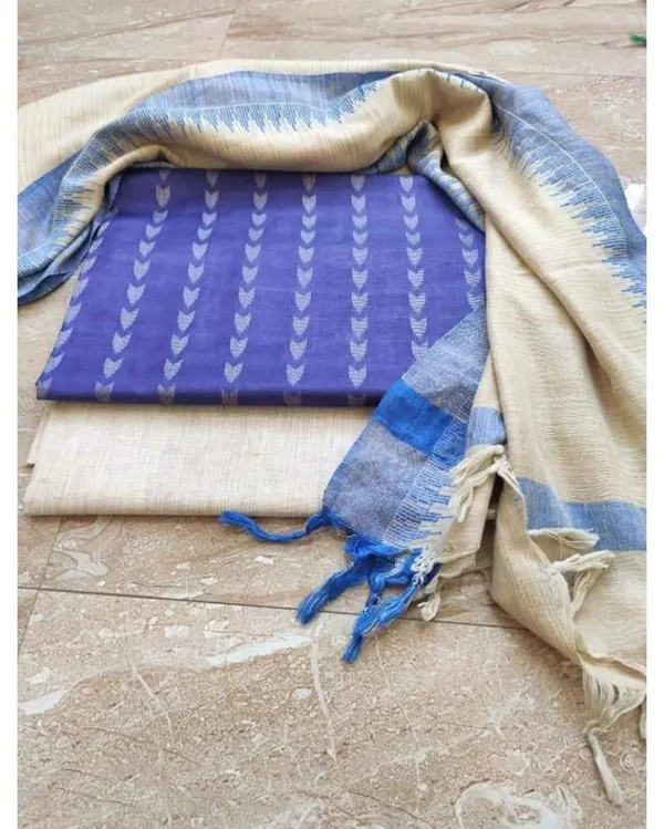 Artistic_Khadi_Cotton_Handcrafted_Blue_Suit