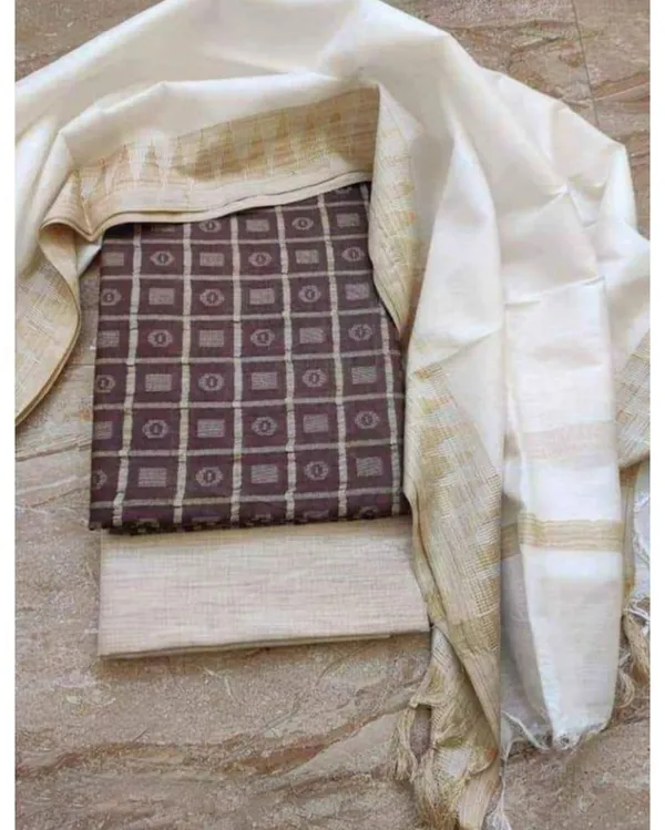 Alluring_Khadi_Cotton_Handcrafted_Violet_Suit