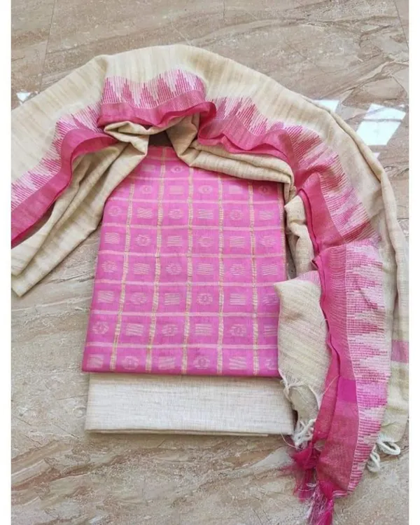 Striking_Khadi_Cotton_Handcrafted_Pink_Suit