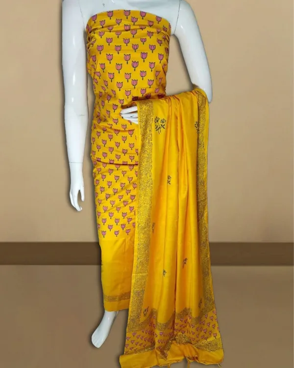 Katan_Silk_Gracious_Blockprint_Yellow_Suit