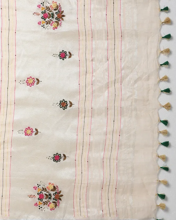 Beautiful_Pure_Linen_Floral_Embroidered_Biege_Saree
