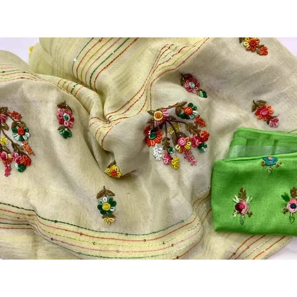 Beautiful_Pure_Linen_Floral_Embroidered_Biege_Saree