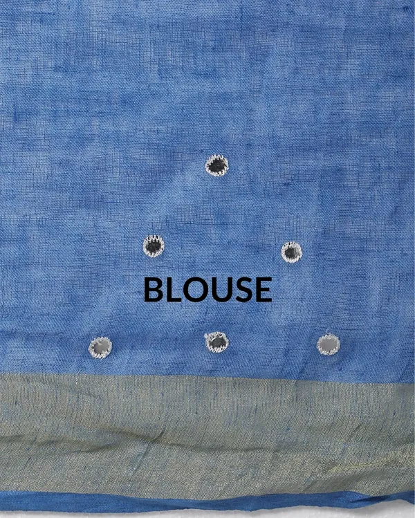 Lively_Pure_Linen_Hand_Cutwork_Design_Blue_Saree