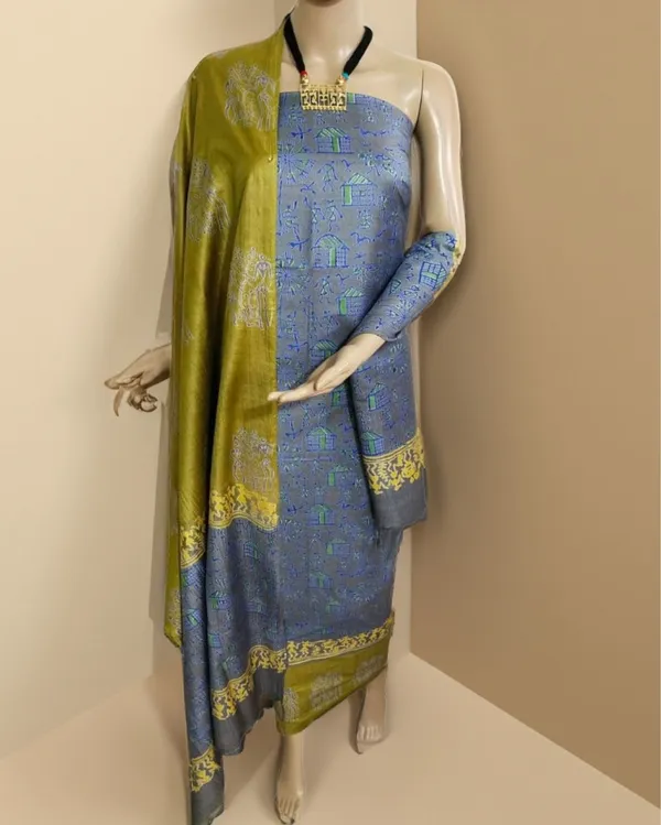 Katan_Silk_Vuvud_Blockprint_Blue_Suit