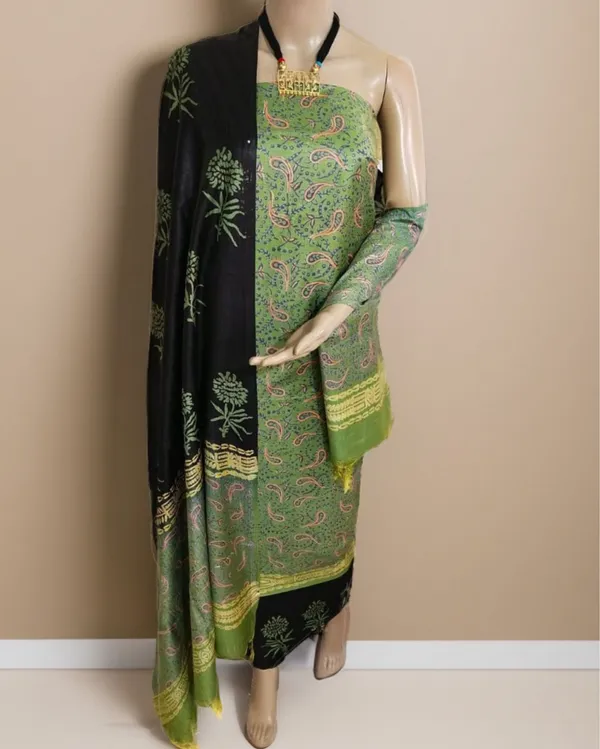 Katan_Silk_Luminous_Blockprint_Green_Suit