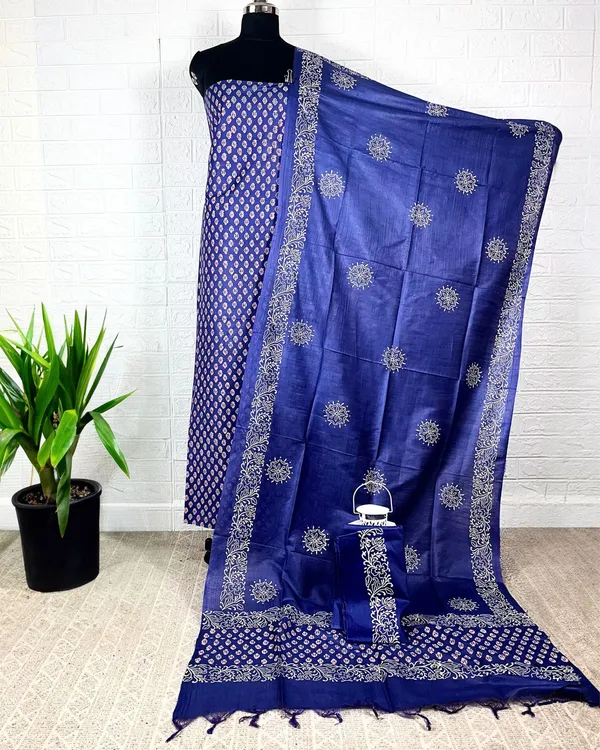 Katan_Silk_Alluring_Blockprint_Blue_Suit
