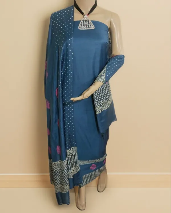 Katan_Silk_Glowing_Blockprint_Blue_Suit