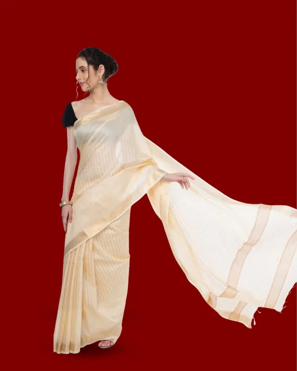 Handcrafted_Kota_Silk_White_Plain_Saree