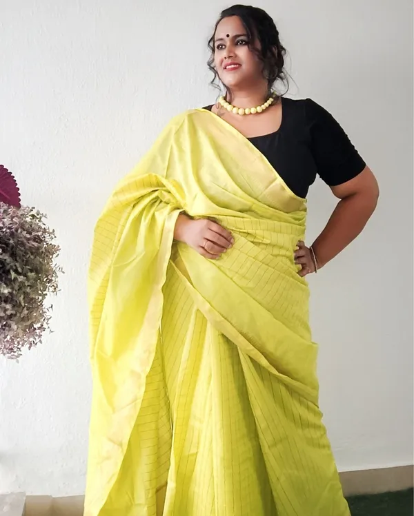 Handcrafted_Kota_Silk_Golden_Poppy_Yellow_Plain_Saree