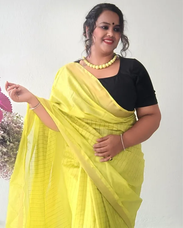 Handcrafted_Kota_Silk_Golden_Poppy_Yellow_Plain_Saree