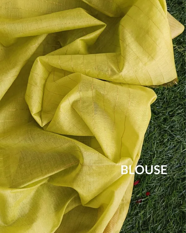 Handcrafted_Kota_Silk_Golden_Poppy_Yellow_Plain_Saree