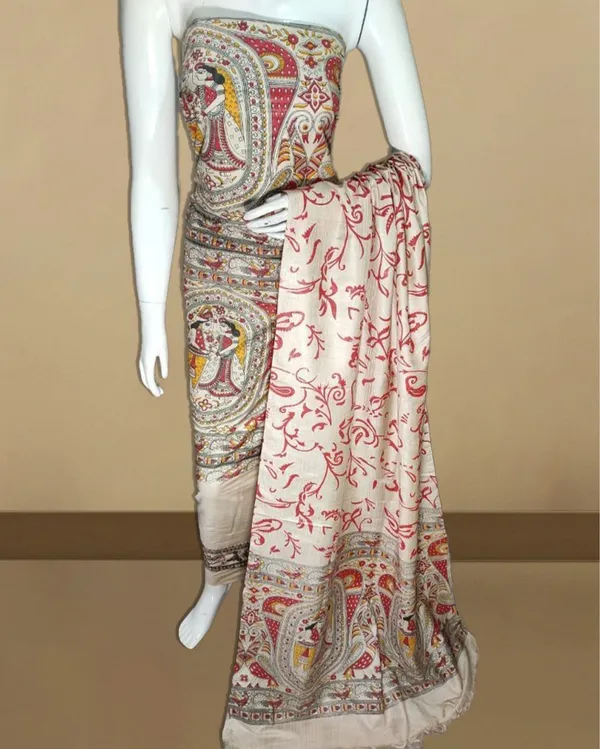 Stunning_Katan_Silk_Madhubani_Beige_Suit