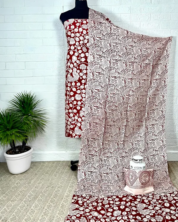 Artistic_Katan_Silk_Madhubani_Red_Suit