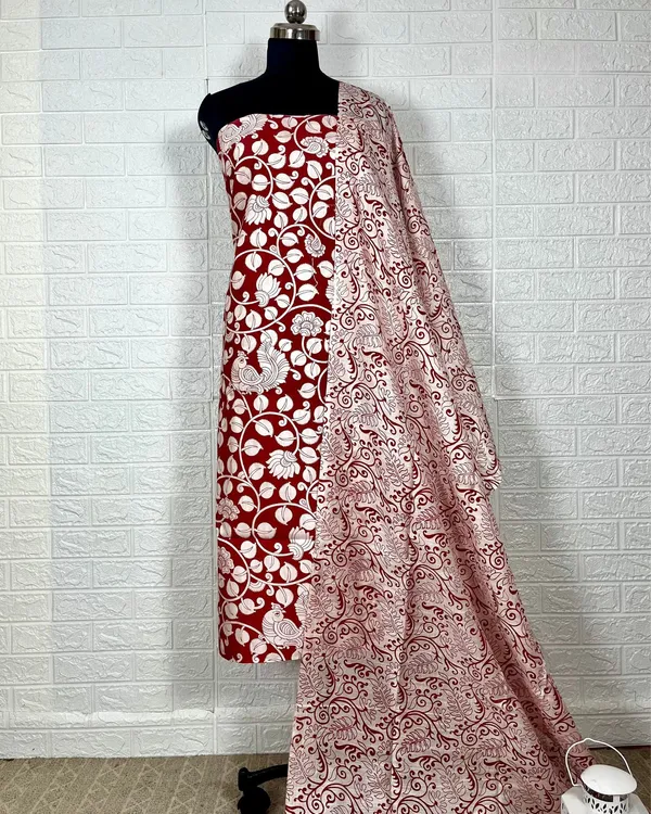 Artistic_Katan_Silk_Madhubani_Red_Suit