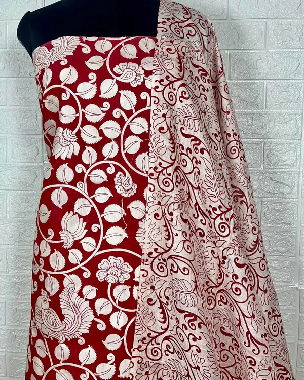 Artistic_Katan_Silk_Madhubani_Red_Suit